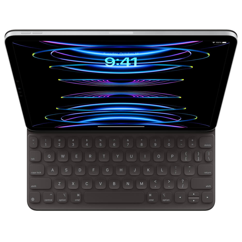 Оригинален Калъф с Клавиатура за iPad Pro 11, Apple Smart Keyboard Folio Case Mxnk2, Черен (4)