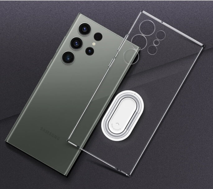 Оригинален Калъф с Поставка за Samsung S23 Ultra, Clear Gadget Case EF-XS918CTEGWW, Прозрачен (2)
