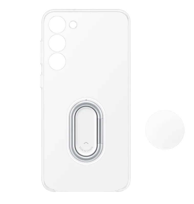 Оригинален Калъф с Поставка за Samsung S23 Plus, Clear Gadget Case EF-XS916CTEGWW, Прозрачен (3)