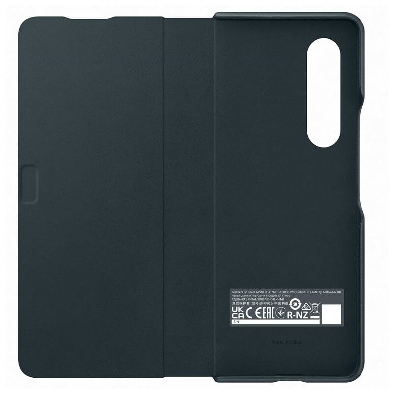 Оригинален Кожен Калъф за Samsung Z Fold 3, Leather Flip Cover Book Case EF-FF926LGEGWW, Зелен (6)