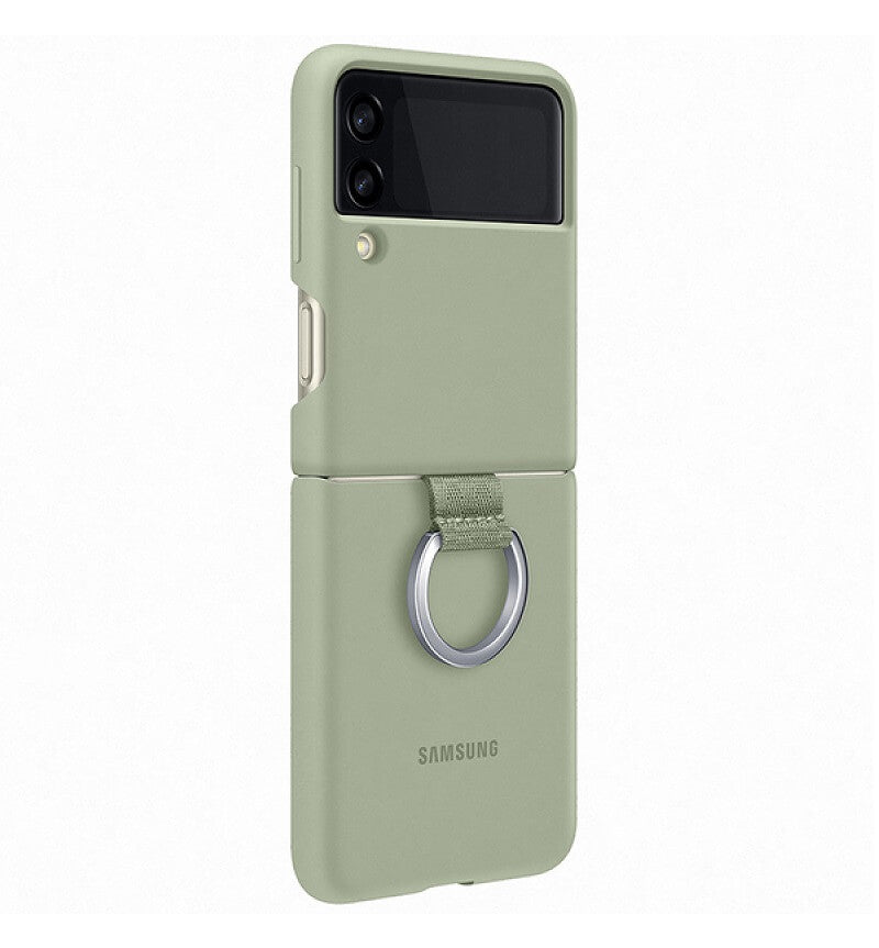 Оригинален Силиконов Калъф за Samsung Z Flip 3, Silicone Ring Cover Case EF-PF711TMEGWW, Зелен