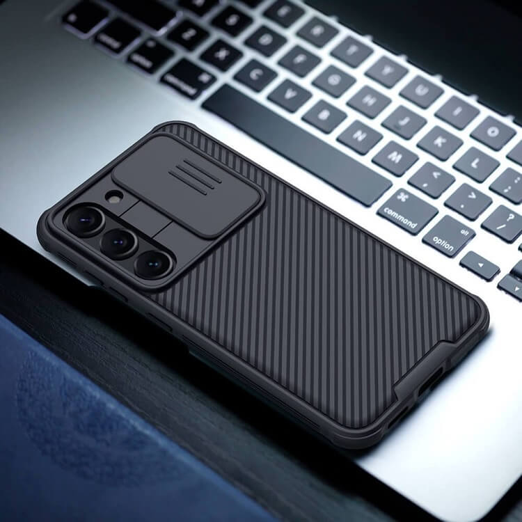 Калъф с Плъзгач за Камера за Samsung S23 Ultra, Nillkin CamShield Case, Черен (6)