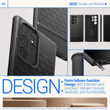 Противоударен Калъф за Samsung S23 Ultra, Spigen Caseology Parallax, Черен (12)