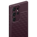 Противоударен Калъф за Samsung S23 Ultra, Spigen Caseology Parallax, Бордо (10)