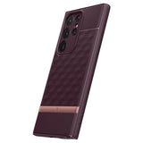 Противоударен Калъф за Samsung S23 Ultra, Spigen Caseology Parallax, Бордо (9)