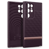 Противоударен Калъф за Samsung S23 Ultra, Spigen Caseology Parallax, Бордо (2)