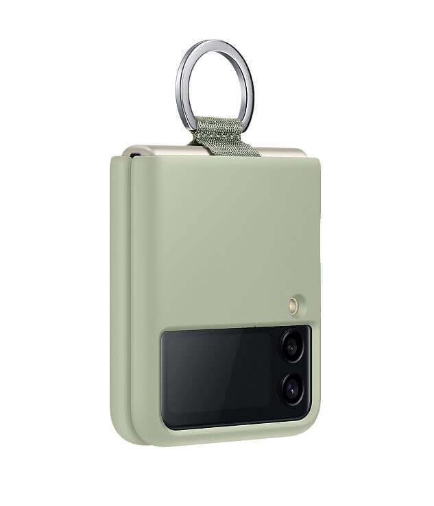 Оригинален Силиконов Калъф за Samsung Z Flip 3, Silicone Ring Cover Case EF-PF711TMEGWW, Зелен (3)
