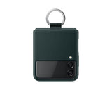 Оригинален Силиконов Калъф за Samsung Z Flip 3, Silicone Ring Cover Case EF-PF711TGEGWW, Тъмно Зелен (7)