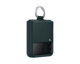 Оригинален Силиконов Калъф за Samsung Z Flip 3, Silicone Ring Cover Case EF-PF711TGEGWW, Тъмно Зелен (6)