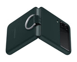 Оригинален Силиконов Калъф за Samsung Z Flip 3, Silicone Ring Cover Case EF-PF711TGEGWW, Тъмно Зелен (3)
