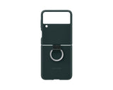 Оригинален Силиконов Калъф за Samsung Z Flip 3, Silicone Ring Cover Case EF-PF711TGEGWW, Тъмно Зелен (2)