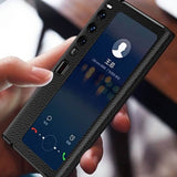 Кожен Калъф с Поставка за Huawei Mate XS 2, GKK Leather Case, Черен (4)