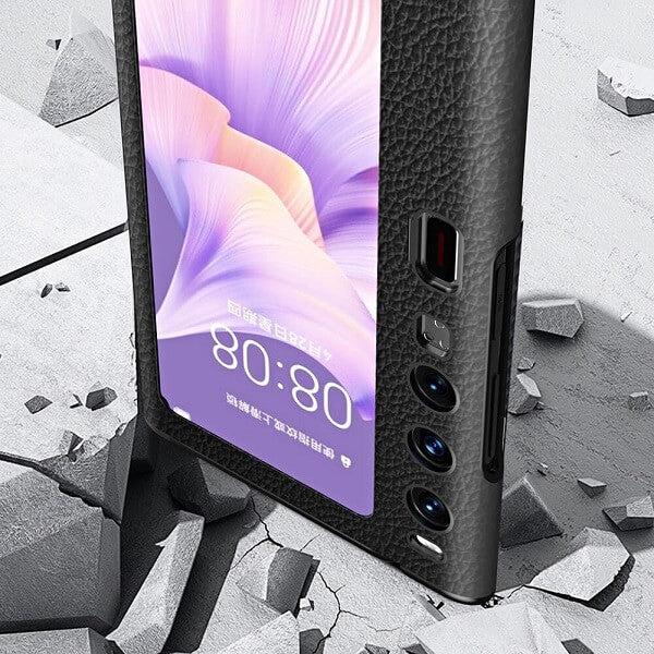 Кожен Калъф с Поставка за Huawei Mate XS 2, GKK Leather Case, Черен (3)
