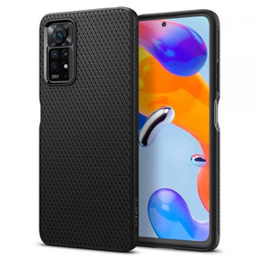Противоударен Калъф за Xiaomi Redmi Note 11 Pro, Spigen Liquid Air Case, Черен
