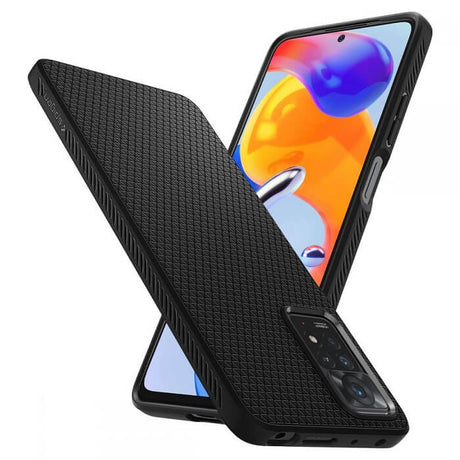 Противоударен Калъф за Xiaomi Redmi Note 11 Pro, Spigen Liquid Air Case, Черен (7)