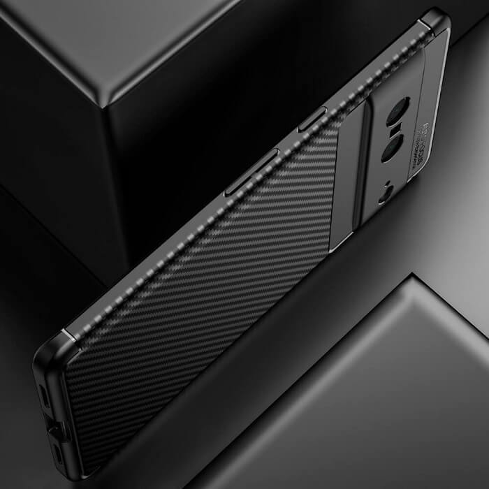 Силиконов Калъф за Google Pixel 7, New Carbon Case, Черен (3)