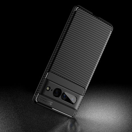 Силиконов Калъф за Google Pixel 7 Pro, New Carbon Case, Черен (3)