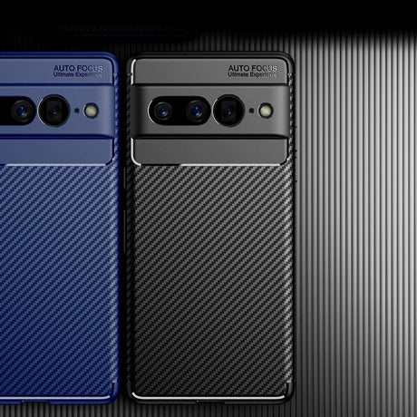 Силиконов Калъф за Google Pixel 7 Pro, New Carbon Case, Черен (2)
