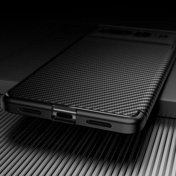 Силиконов Калъф за Google Pixel 7 Pro, New Carbon Case, Черен (5)