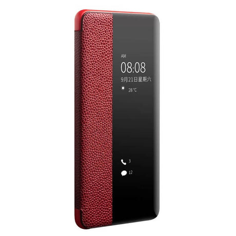 Активен Калъф за Huawei P40 Pro, Qialino Smart Book Case, Червен (3)