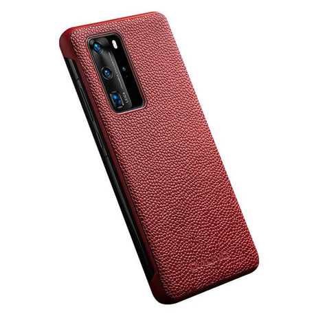 Активен Калъф за Huawei P40 Pro, Qialino Smart Book Case, Червен (2)