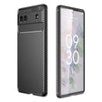 Силиконов Калъф за Google Pixel 6A, New Carbon Case, Черен