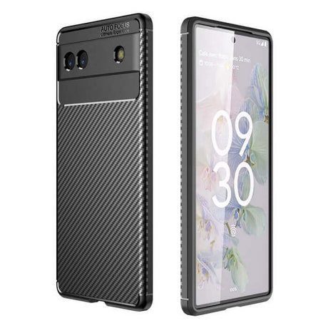 Силиконов Калъф за Google Pixel 6A, New Carbon Case, Черен