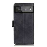 Кожен Калъф за Google Pixel 6, Horse Book Case, Черен (2)