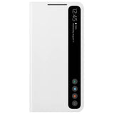 Оригинален Активен Калъф за Samsung S21 FE Smart Clear View Cover Book Case EF-ZG990CWEGEE, Бял