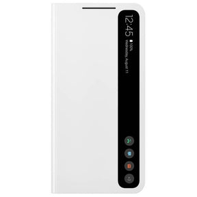 Оригинален Активен Калъф за Samsung S21 FE Smart Clear View Cover Book Case EF-ZG990CWEGEE, Бял