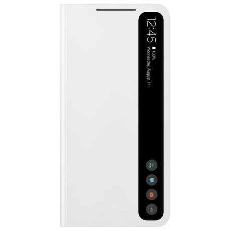 Оригинален Активен Калъф за Samsung S21 FE Smart Clear View Cover Book Case EF-ZG990CWEGEE, Бял
