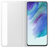 Оригинален Активен Калъф за Samsung S21 FE Smart Clear View Cover Book Case EF-ZG990CWEGEE, Бял (3)
