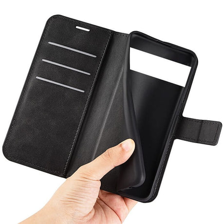 Кожен Калъф за Google Pixel 7, Horse Book Case, Черен (7)