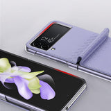 Кожен Калъф Samsung Z Flip 4, Dux Ducis Bril Case, Лилав (8)