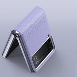 Кожен Калъф Samsung Z Flip 4, Dux Ducis Bril Case, Лилав (3)