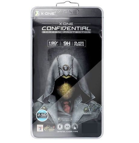 Anti-Spy Стъклен Протектор за iPhone 14 Pro, X-one Privacy 5D Glass, Черен