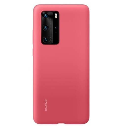 Оригинален Силиконов Калъф за Huawei P40 Pro Soft Silicone Case, Червен (2)
