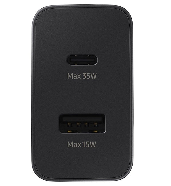 Оригинално Зарядно Samsung Adapter Duo 35W 220V USB-C/USB-A EP-TA220NBE, Черен (2)