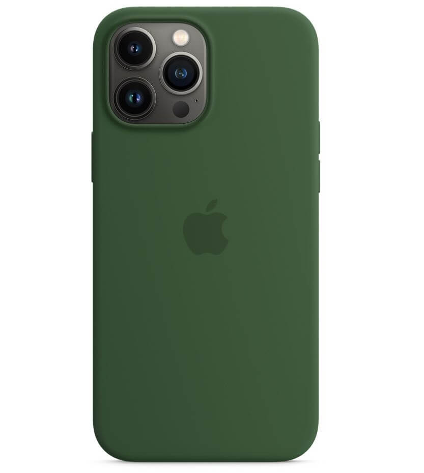 Оригинален Силиконов Калъф за iPhone 13 Pro Max, Silicone Magsafe Case MM2P3ZM/A Clover, Зелен (5)