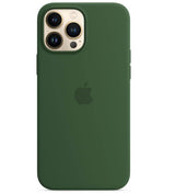 Оригинален Силиконов Калъф за iPhone 13 Pro Max, Silicone Magsafe Case MM2P3ZM/A Clover, Зелен