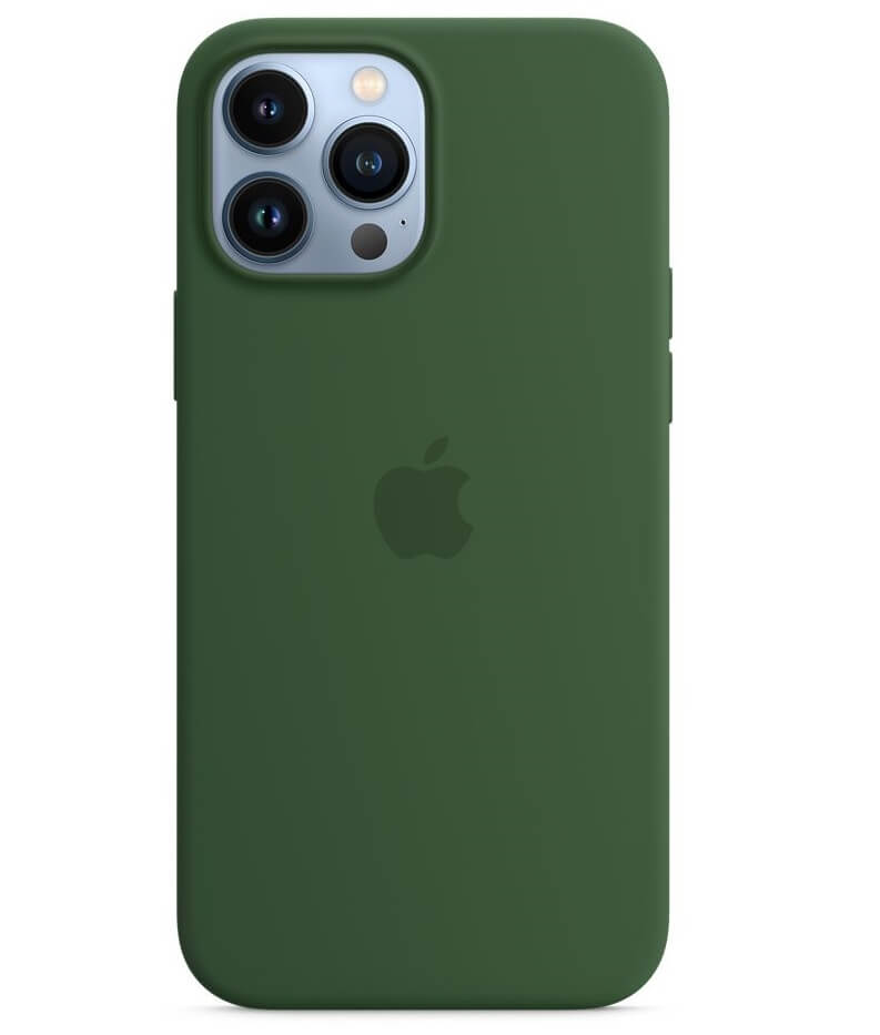 Оригинален Силиконов Калъф за iPhone 13 Pro Max, Silicone Magsafe Case MM2P3ZM/A Clover, Зелен (4)