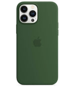 Оригинален Силиконов Калъф за iPhone 13 Pro Max, Silicone Magsafe Case MM2P3ZM/A Clover, Зелен (3)