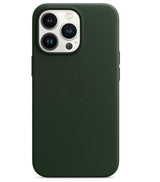 Оригинален Кожен Калъф за iPhone 13 Pro, Leather Magsafe Case MM1G3ZM/A Sequoia, Зелен (2)