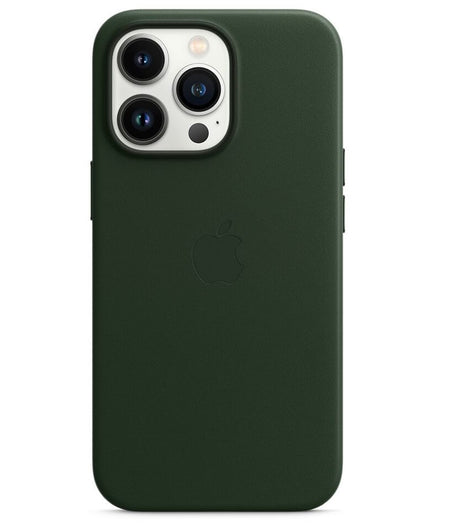 Оригинален Кожен Калъф за iPhone 13 Pro, Leather Magsafe Case MM1G3ZM/A Sequoia, Зелен (2)
