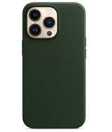 Оригинален Кожен Калъф за iPhone 13 Pro, Leather Magsafe Case MM1G3ZM/A Sequoia, Зелен (3)