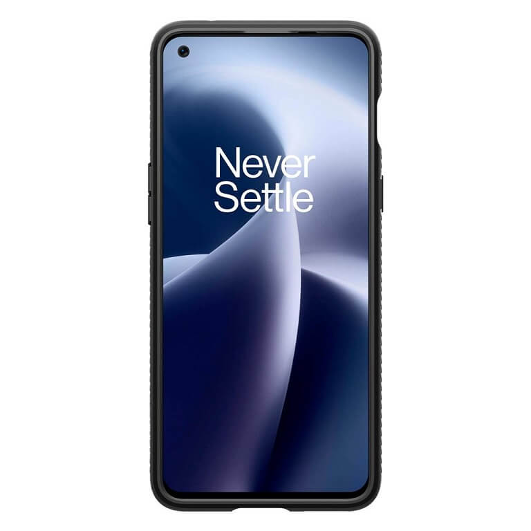 Противоударен Калъф за Oneplus Nord 2T 5G, Spigen Liquid Air Case, Черен (6)