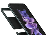 Оригинален Кожен Калъф за Samsung Z Flip 3, Leather Case EF-VF711LGE, Зелен (7)
