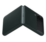 Оригинален Кожен Калъф за Samsung Z Flip 3, Leather Case EF-VF711LGE, Зелен (4)