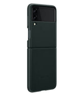 Оригинален Кожен Калъф за Samsung Z Flip 3, Leather Case EF-VF711LGE, Зелен (2)