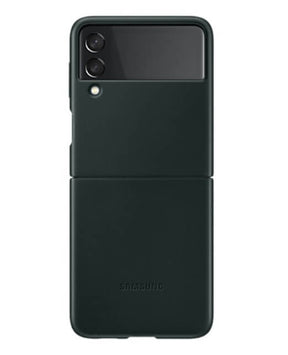 Оригинален Кожен Калъф за Samsung Z Flip 3, Leather Case EF-VF711LGE, Зелен